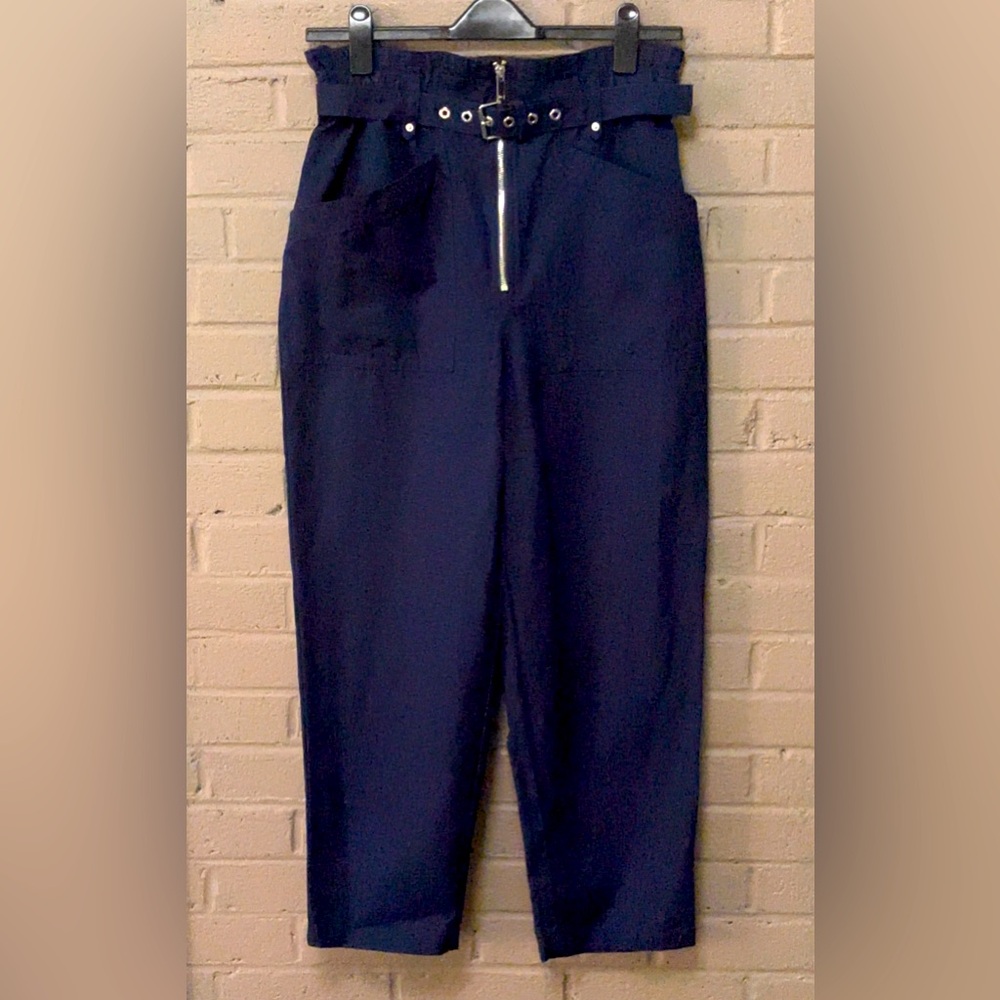 Banana Republic Dark Blue  High Waist Cropped Pants 8